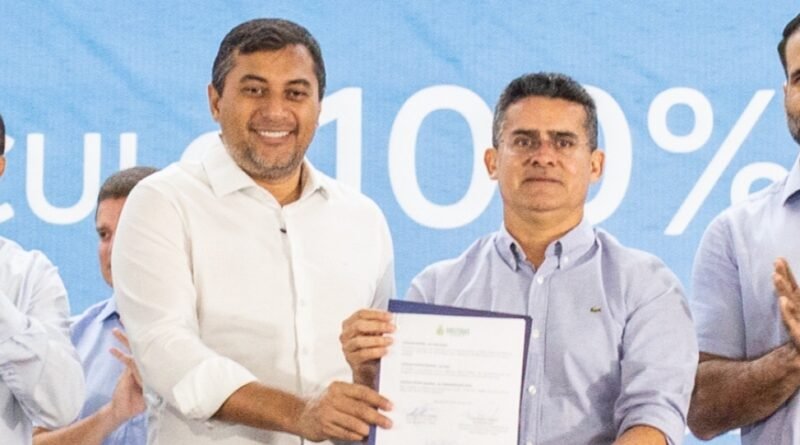 Prefeito David Almeida e governador Wilson Lima firmam convênio de R$ 36,4 milhões para aquisição de ônibus elétricos